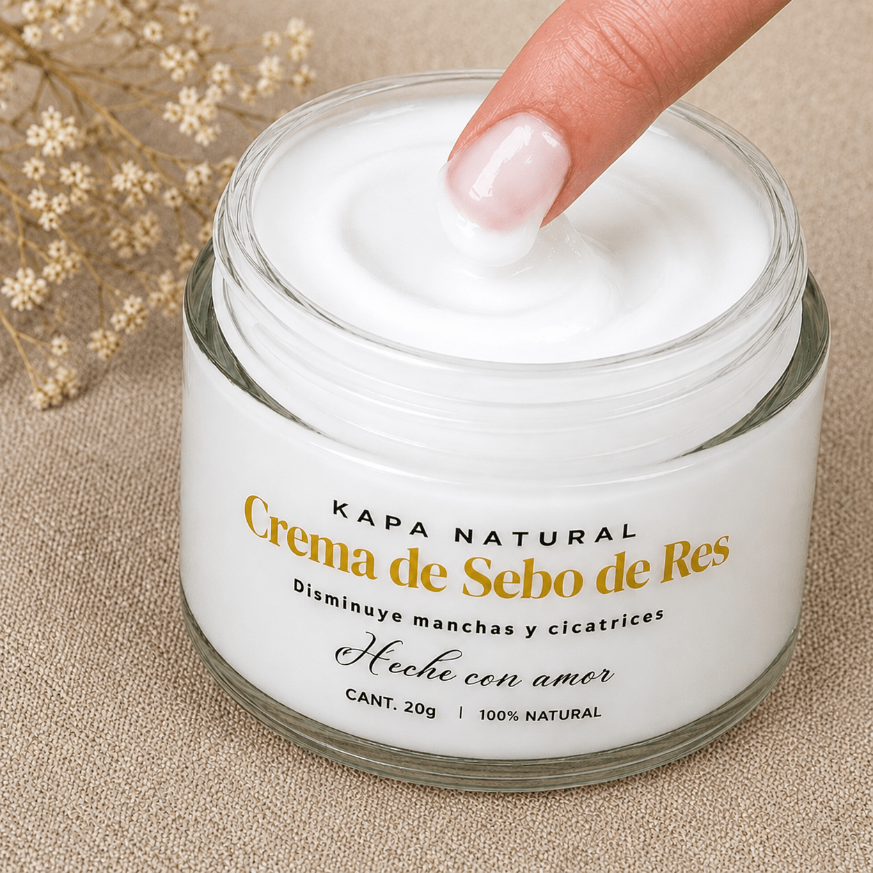 Crema De Sebo De Res Con Aceite De Rosa Mosqueta - Kapa Natural