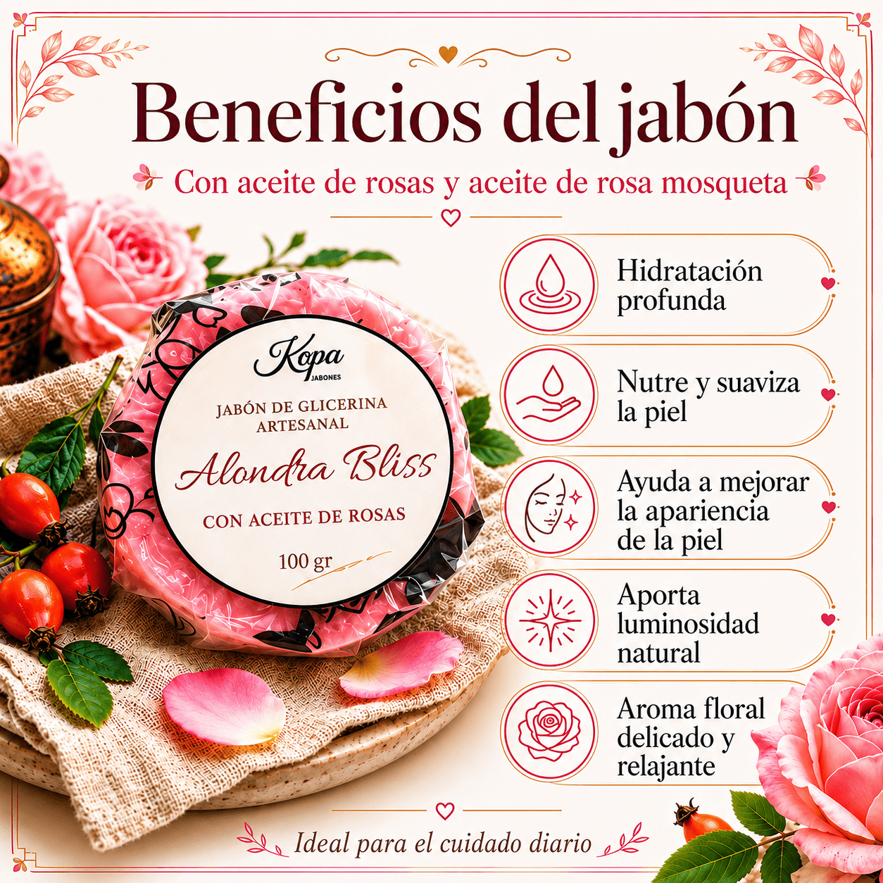 Jabon Artesanal Alondra Bliss - Kapa Natural