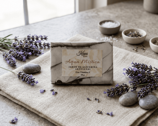 Jabón artesanal Aqua Mística y vitamina E - Kapa Natural