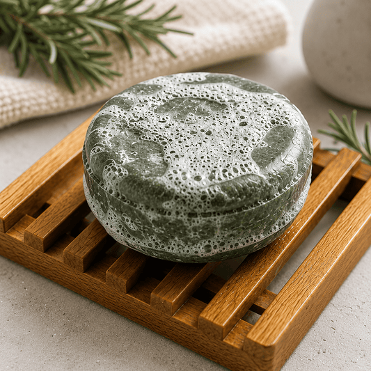 Shampoo sólido con romero y aceite de ricino - Kapa Natural