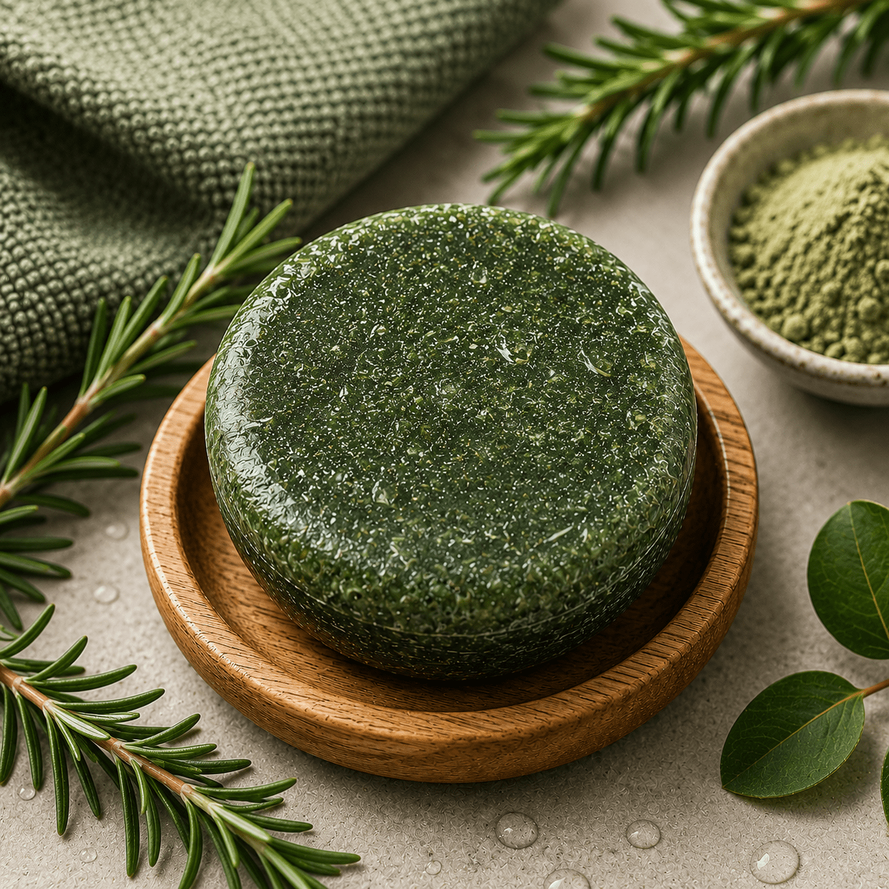 Shampoo sólido con romero y aceite de ricino - Kapa Natural